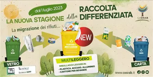 AL VIA DAL 1° LUGLIO LA NUOVA RACCOLTA DEGLI IMBALLAGGI LEGGERI